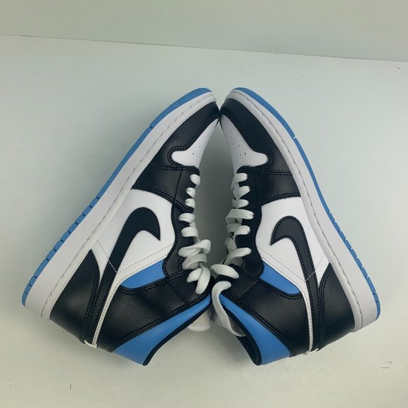 Women's Nike Air Jordan 1 Retro Mid University Blue UNC White BQ6472-102 - Picture 12 of 12
